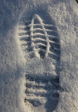 軌道,打印,雪