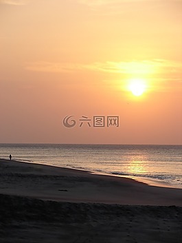 日落,太陽(yáng),海洋
