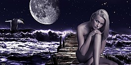 月光碼頭,幻想的女孩,風(fēng)的夜晚