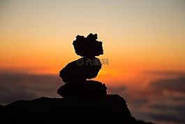 海灘,日出,黃昏