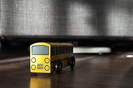 模型,巴士,黄色