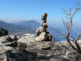 石塔,石头,山