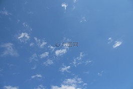 天空,藍(lán)色,白