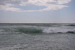 偉大,波浪,云