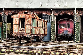 鐵路,火車,馬車