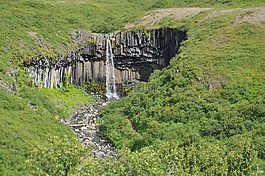 冰岛,瀑布,svartifoss