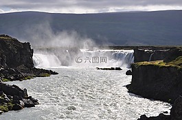 冰岛,godafoss,瀑布