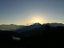 鉆石富士,黎明,富士山