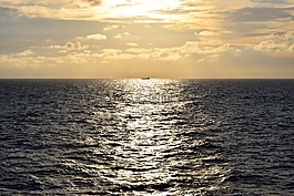 船舶,海,太陽