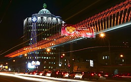 城市,新西伯利亞,夜