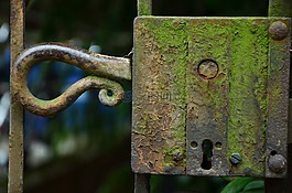 城堡,門鎖,生銹