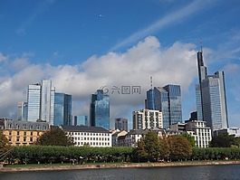 法兰克福 德国,hochaeuser,摩天大楼
