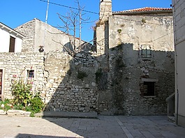 克罗地亚,susak 岛,旧楼