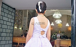 伴娘,裙子,紫色