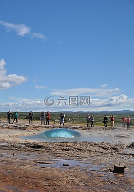 喷泉,strokkur,冰岛
