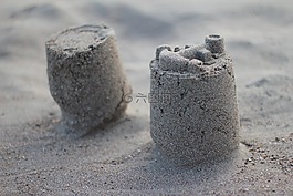 沙堡,沙,海滩