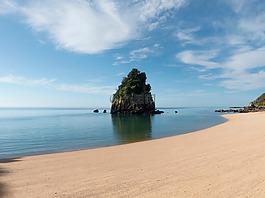 田园风光,海滩,金黄色的沙滩