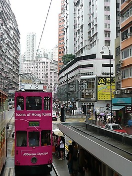 香港,双层,街道峡谷