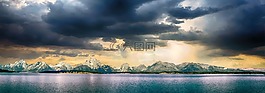 景觀,山,海