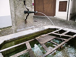 噴泉,水射流,流