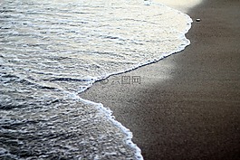 海灘,沙,浪漫