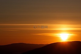 日落,太陽(yáng),晚上