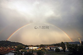彩虹,景觀,自然