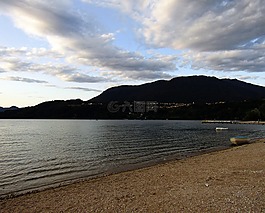 卡尔多纳佐（caldonazzo）,湖,日落