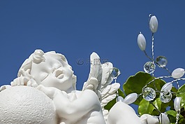 天使,雕像,睡觉