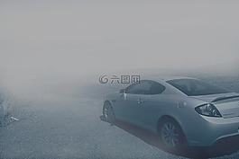 車,車輛,霧