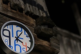 時(shí)鐘,墻,木