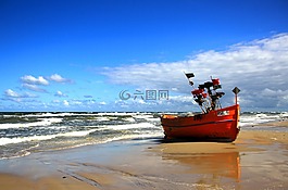 引導(dǎo),海,漁船