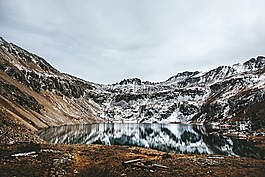 冷,湖,景觀