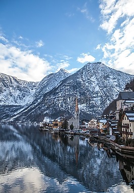 hallstatt,奥地利,景观