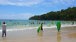海灘,兒童,海洋