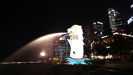 新加坡,夜,里程碑
