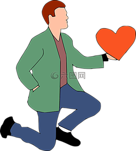 愛,情人節(jié),男子