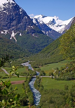 挪威,fjordlandschaft,河