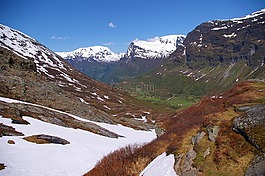 挪威,fjordlandschaft,山