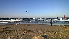 海,岸,海洋