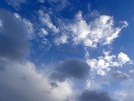 藍色,多云,天空