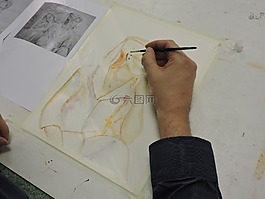 繪畫,水彩,然
