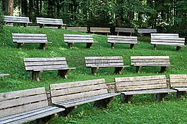 公園,銀行,許多