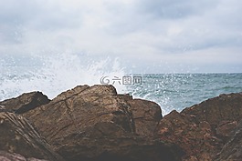 巖,水,波