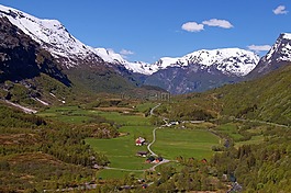 挪威,fjordlandschaft,山