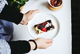 甜點(diǎn),食品,手