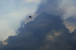 cloudscape的,烏云,邊緣的光