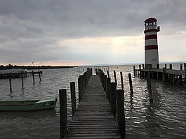 秋季,湖,neusiedl 湖