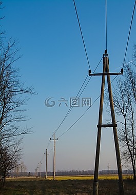 電源線,電桿,當(dāng)前