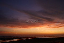 日落,黃昏,天空